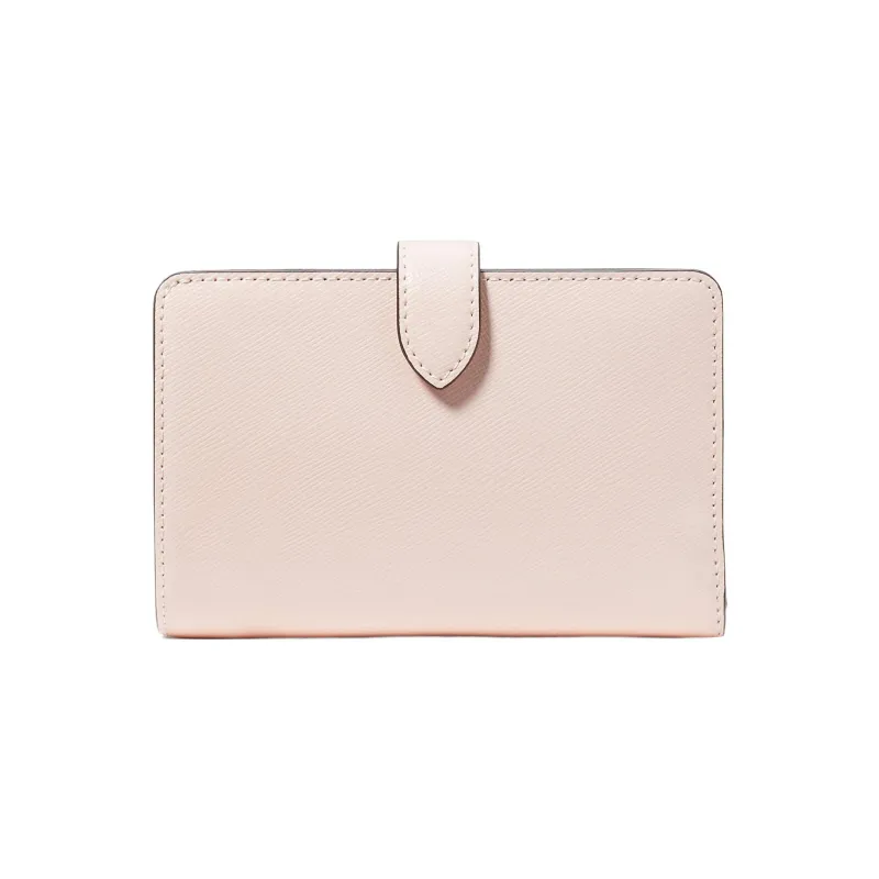 Kate Spade Leather Wallet Medium Size Women's Shell Pink-1