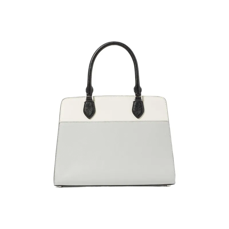 Kate Spade Saffiano Leather Shoulder Bag, Crossbody Bag, Handbag Medium Size Women's Platinum Gray Multicolor-2