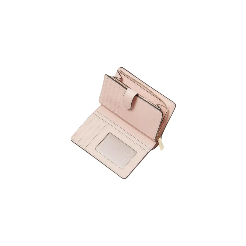 Kate Spade Leather Wallet Medium Size Women's Shell Pink-2