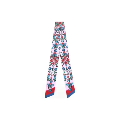 CARTIER Silk Scarves Women's Pink