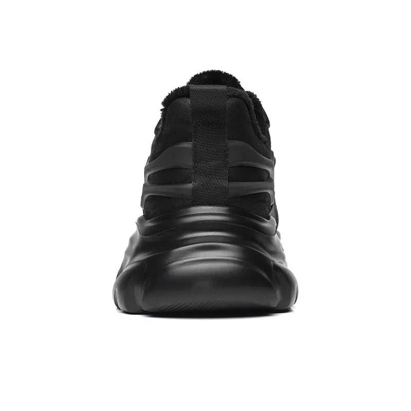 15 MINS Wear Resistant Low Top Chunky Sneakers Men's Black-4