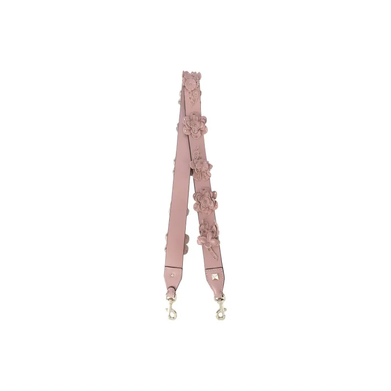 Valentino Rockstud Calfskin Bag Straps Women's Pink-0