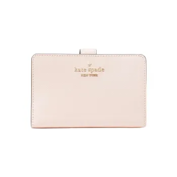 Kate Spade Leather Wallet Medium Size Women's Shell Pink