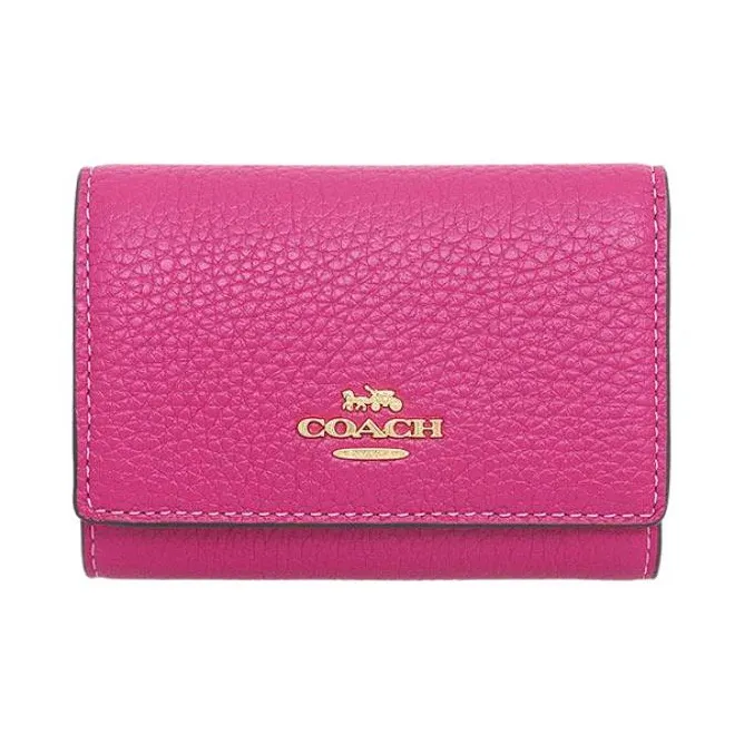 COACH Leather Wallet Mini Men's Cherry-0