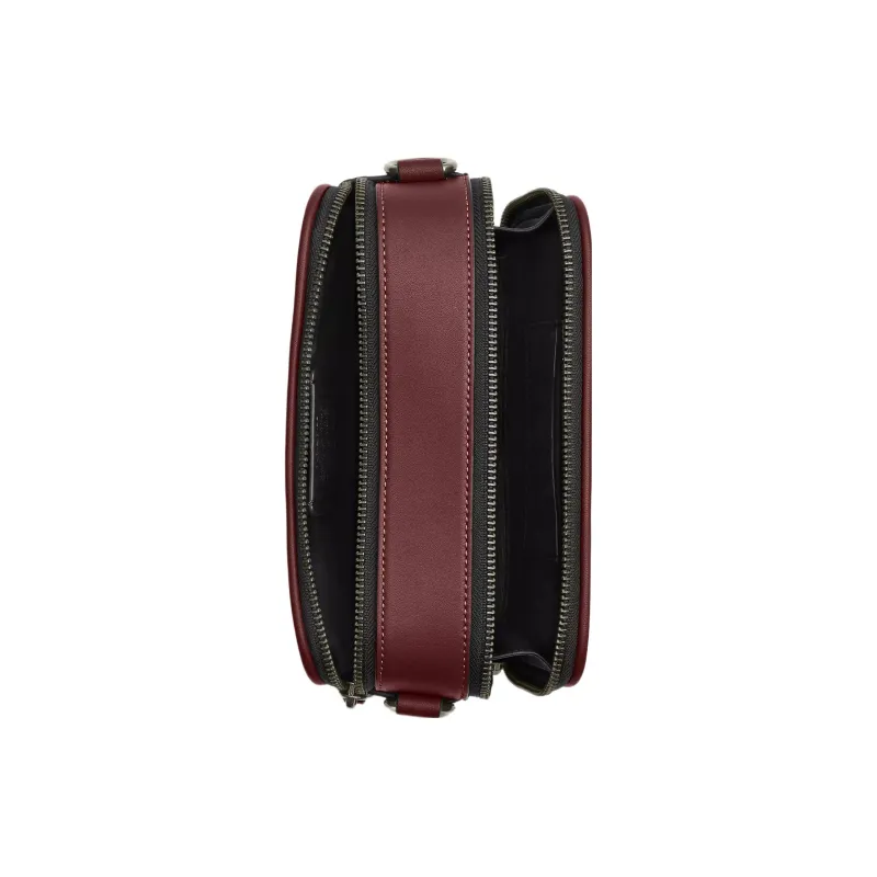 COACH Calfskin Shoulder Bag, Crossbody Bag Small Size Women's Burgundy-1