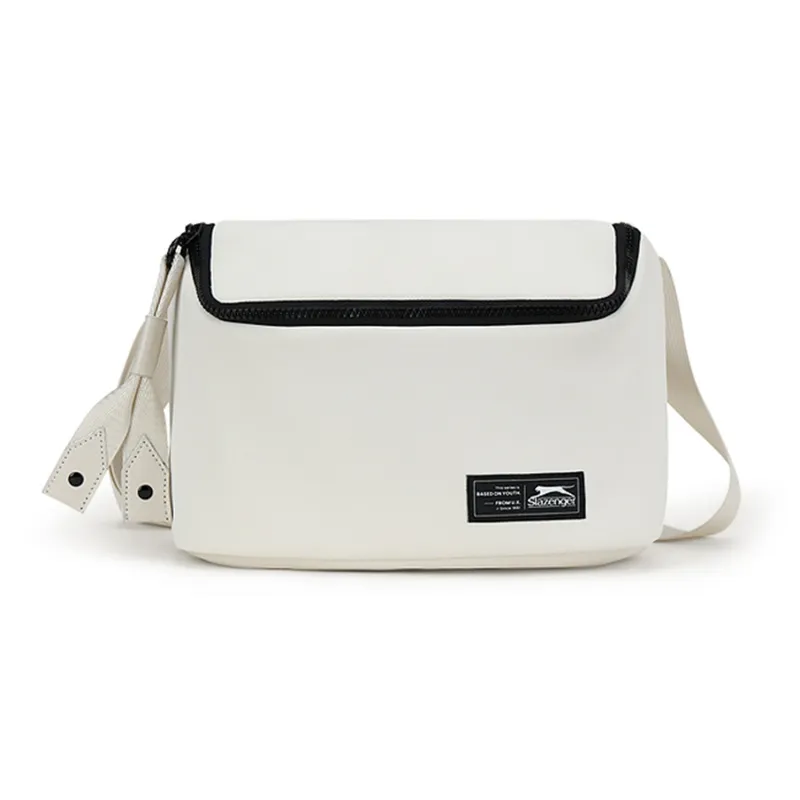 Slazenger Fabric Messenger Bag Fanny Pack Sling Bag Shoulder Bag Crossbody Bag Regular Obsidian Black/Beige-8