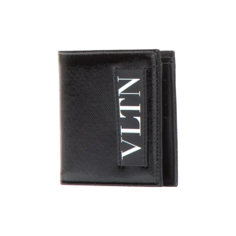 Valentino GARAVANI Cow Leather Wallet Men's Black-1