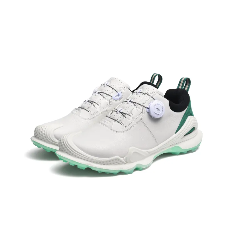 Xceo1996 Core Falcon Slip Resistant, Abrasion Resistant, Waterproof Low Top Golf Shoes Unisex White Green-2