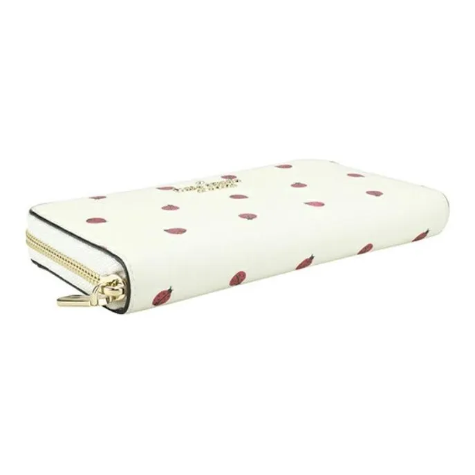 Kate Spade Stacidottie PVC Wallet Large Size Women's Cream Multicolor-2