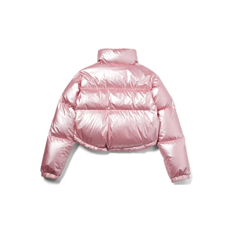 MARDI MERCREDI Down Jacket Women's Peach Pink Black Brown Leopard Print-1