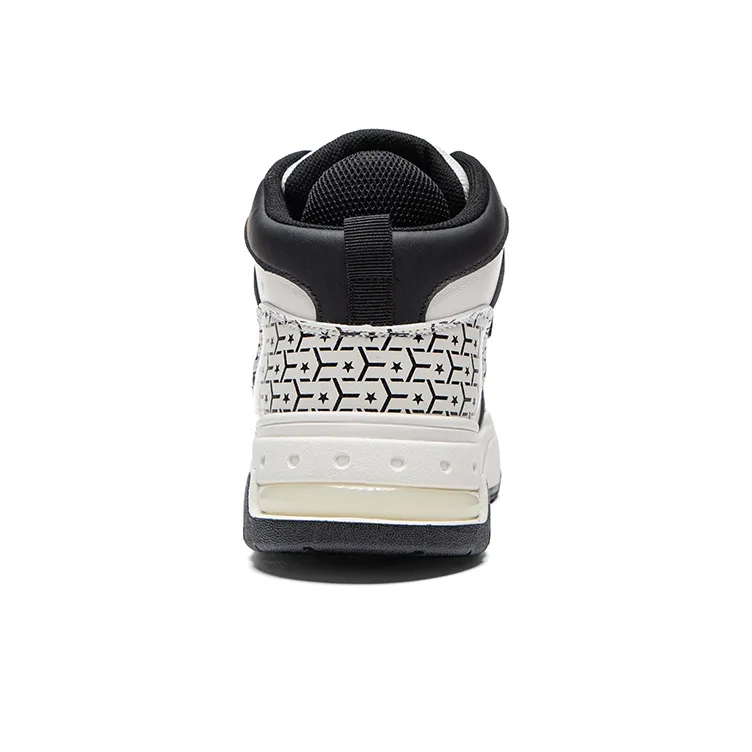 Warrior Warrior High Top Skateboard Shoes Unisex Beige Black-3