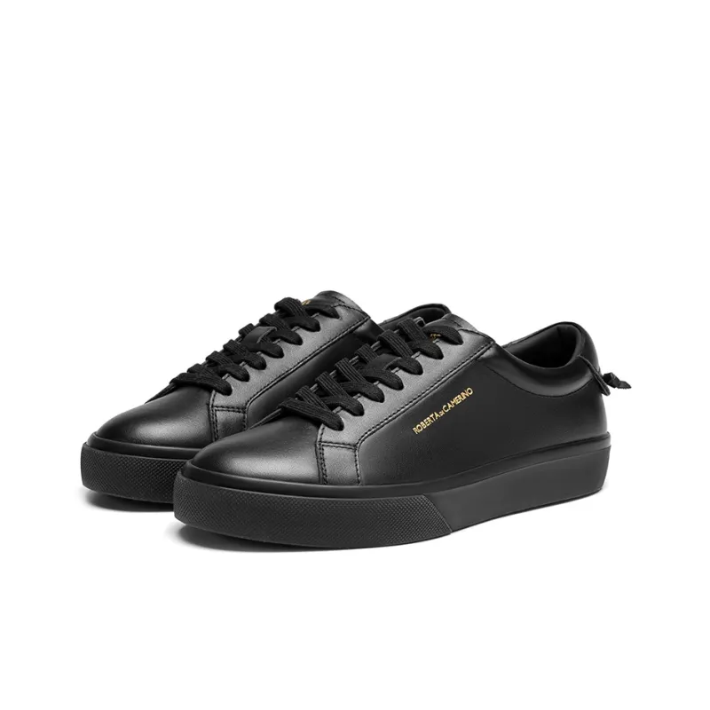 ROBERTA DI CAMERINO Abrasion Resistant Low Top Skateboard Shoes Men's Black-2