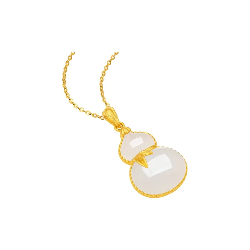 ZHOU LIU FU Hetian Jade Hetian Jade Pendants Women's White Jade-2