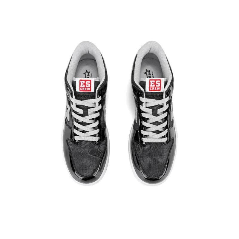 RIPSTAR SKBD Low ES Crew Anti Slip Wear Resistant Low Top Skateboard Shoes Unisex Black-4