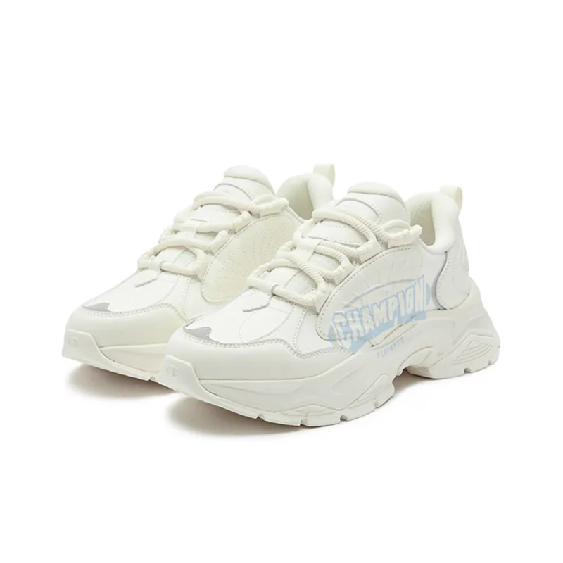 Champion Cushioning Height Increasing Low Top Chunky Sneakers Women's White Light Blue-2