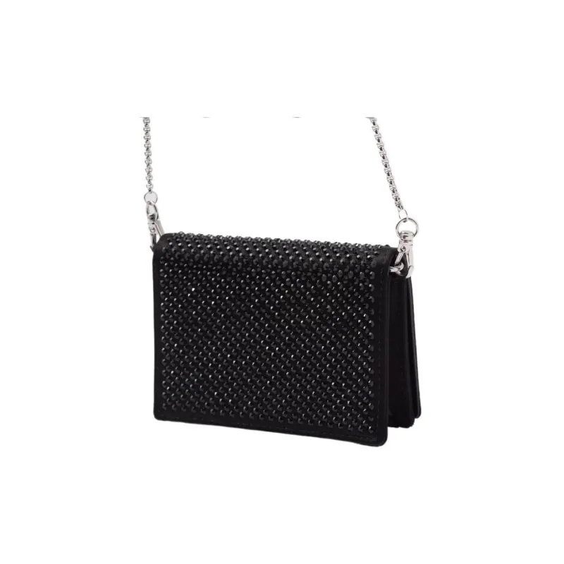 PRADA Fabric With Leather Shoulder Bag Crossbody Bag Wallets Regular Women's Black-2