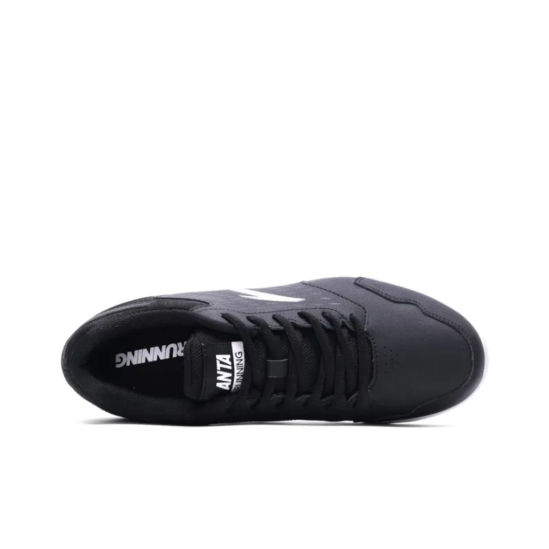 Anta Cushioned Slip Resistant Balance Lightweight Low Top Casual Running Shoes Men's Black-2
