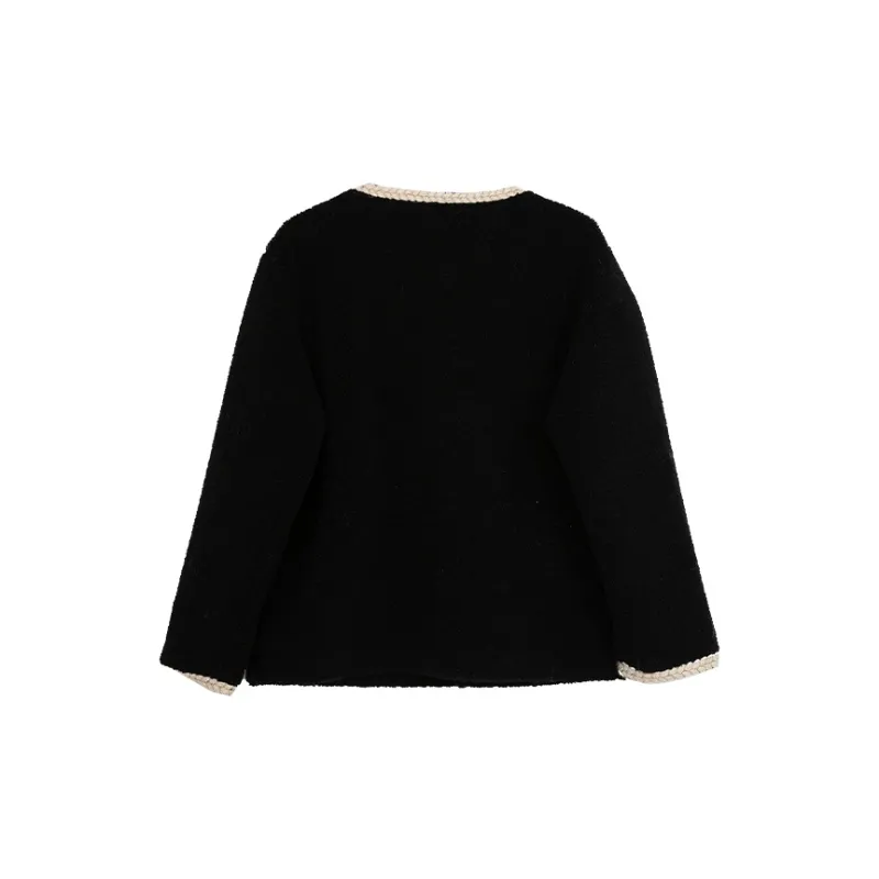 SUNSUNTOWN Velvet Jackets Women's Refined Black-1