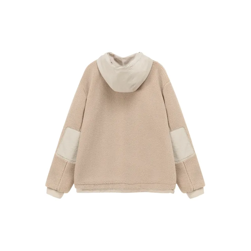 NO ONE ELSE Velvet feel Coat Unisex Beige Apricot-1