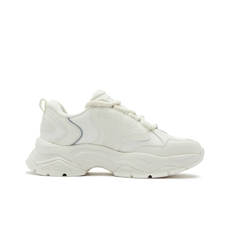 Champion Cushioning Height Increasing Low Top Chunky Sneakers Women's White Light Blue-1