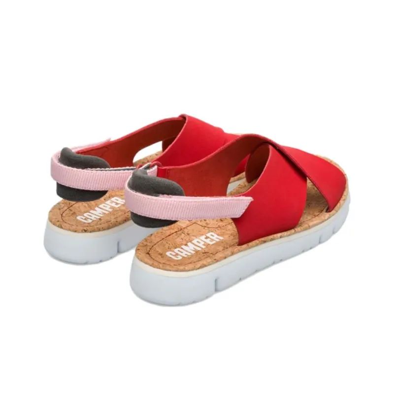 CAMPER Oruga Strap Sandals Women's Red-2