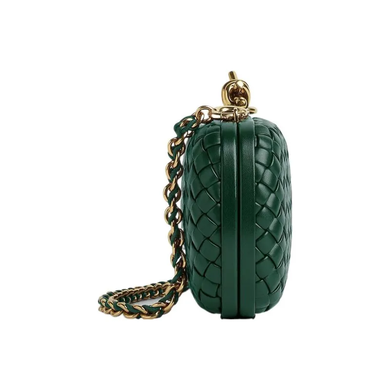 Bottega Veneta KNOT Sheepskin Evening Bag Clutch Regular Women's Emerald-1
