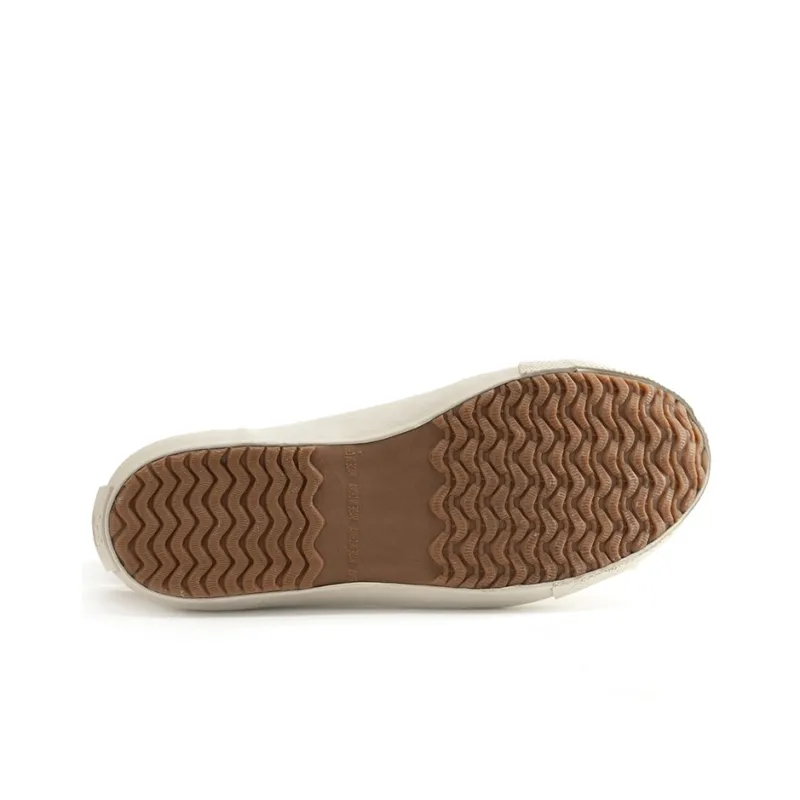 IT'S WEIRD Low Top Canvas Shoes Unisex Beige-5