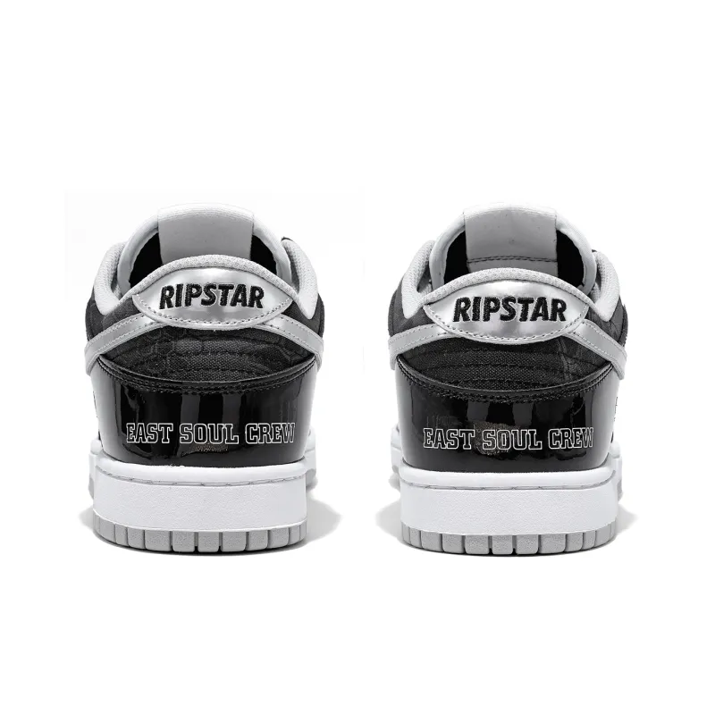 RIPSTAR SKBD Low ES Crew Anti Slip Wear Resistant Low Top Skateboard Shoes Unisex Black-3