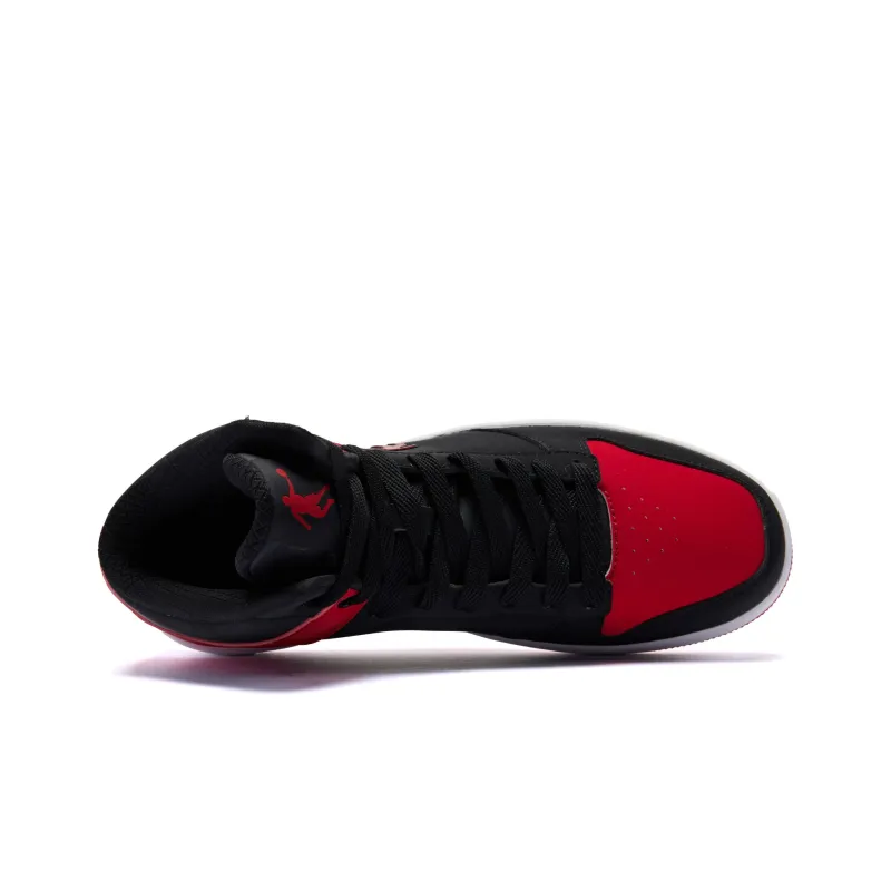QIAODAN Skateboard Shoes Men High Top Black Red-3