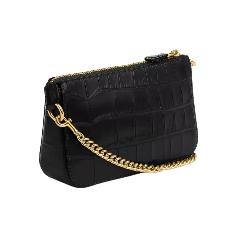 COACH Nolita Leather Shoulder Bag Handbag Shoulder Bag Small Size Women's Black-1
