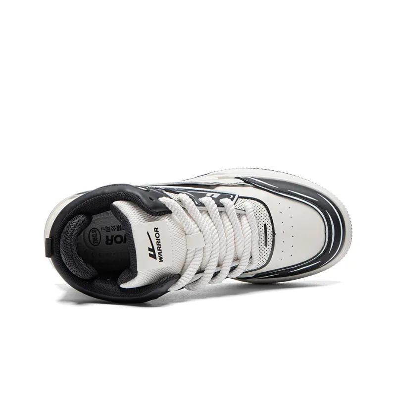Warrior Warrior High Top Skateboard Shoes Unisex Beige Black-2