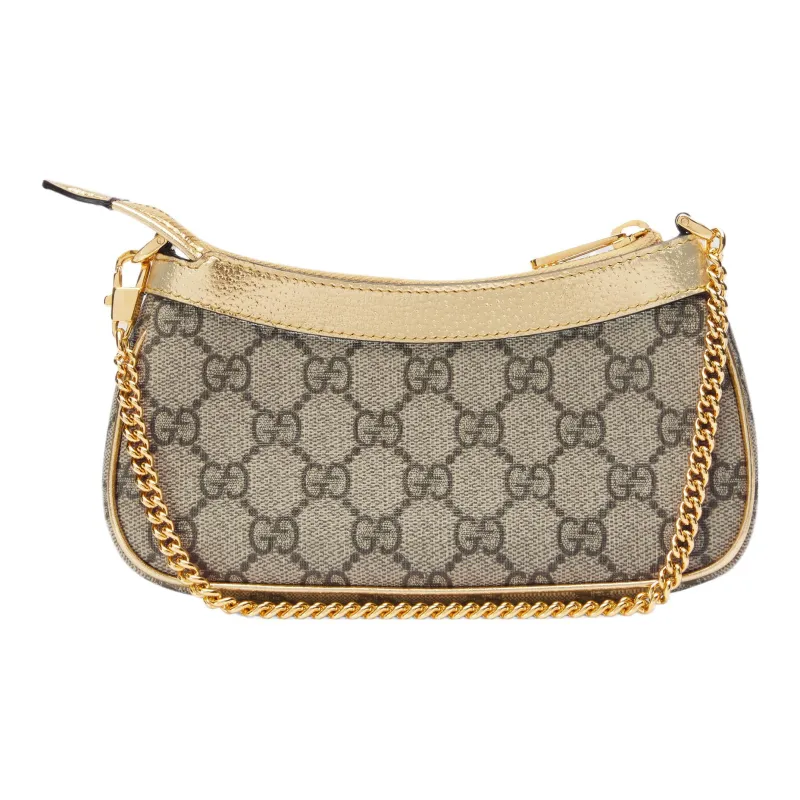 GUCCI Ophidia Canvas With Leather Finish Handbag, Shoulder Bag Women's-3