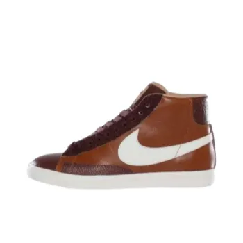 Nike Blazer Durable Breathable High-Top Skateboard Shoes Unisex Tan