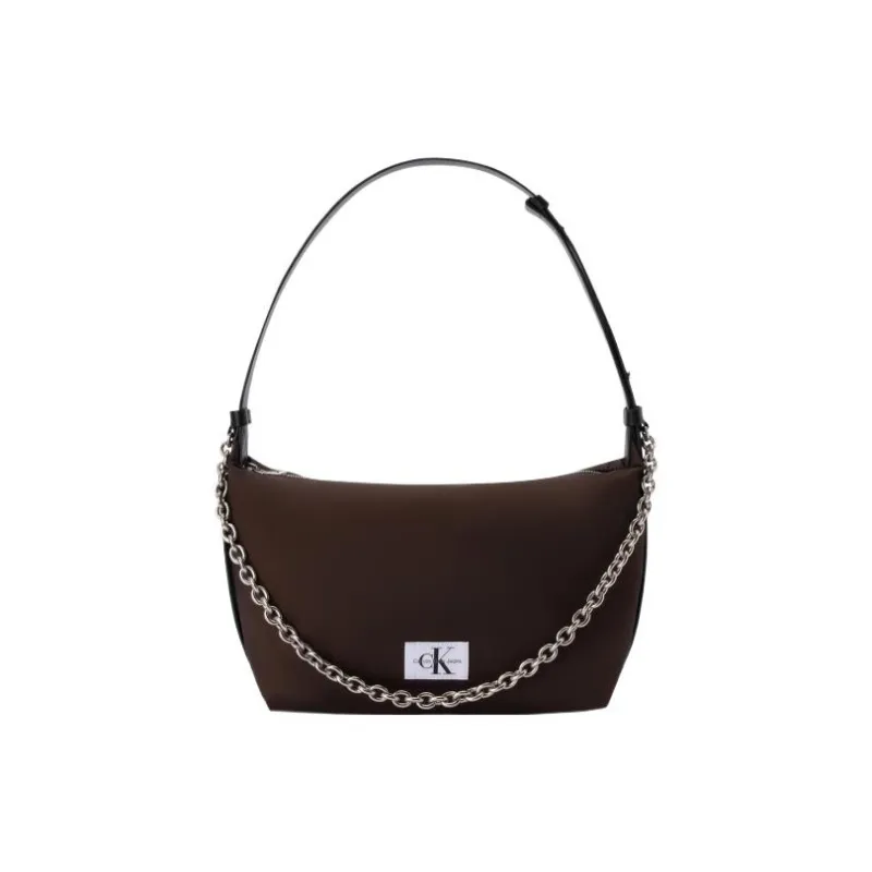 CK/Calvin Klein Fabric Shoulder Bag Dumpling Bag Handbag Shoulder Bag Women's Coffee-0