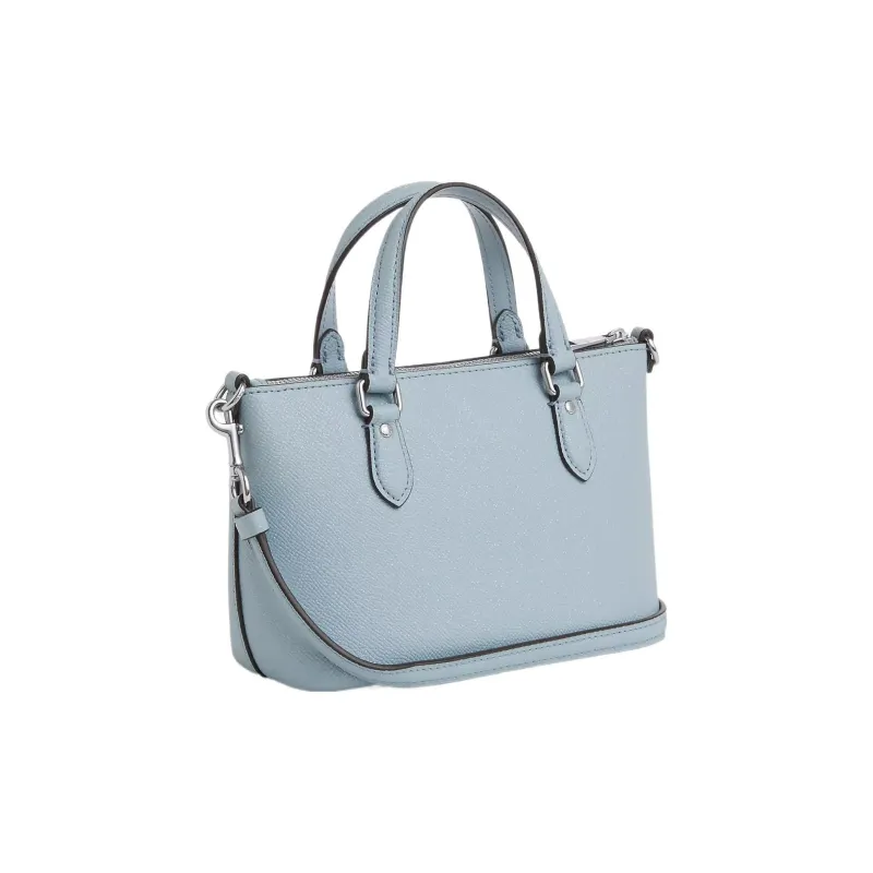 COACH Gallery Leather Handbag Shoulder Bag Crossbody Bag Mini Women's Light Blue-2