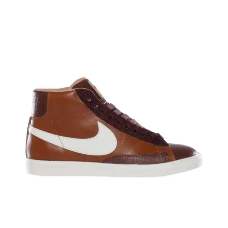 Nike Blazer Durable Breathable High-Top Skateboard Shoes Unisex Tan-1