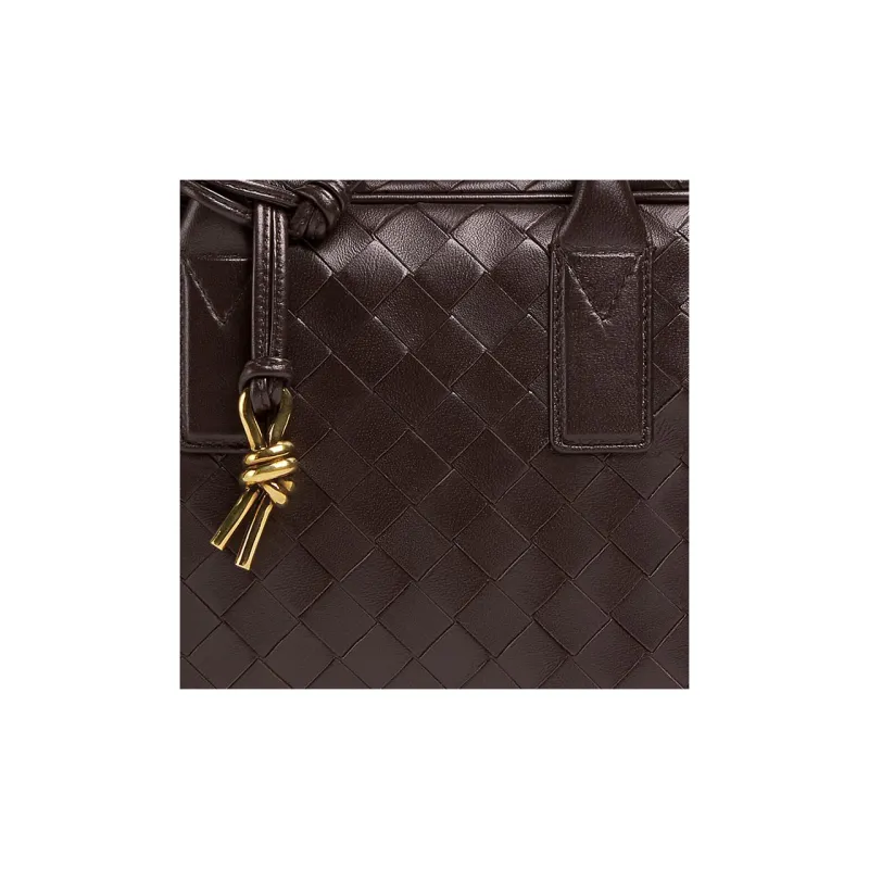Bottega Veneta Sheepskin Shoulder Bag, Crossbody Bag, Handbag Trumpets Women's Chocolate Brown-3
