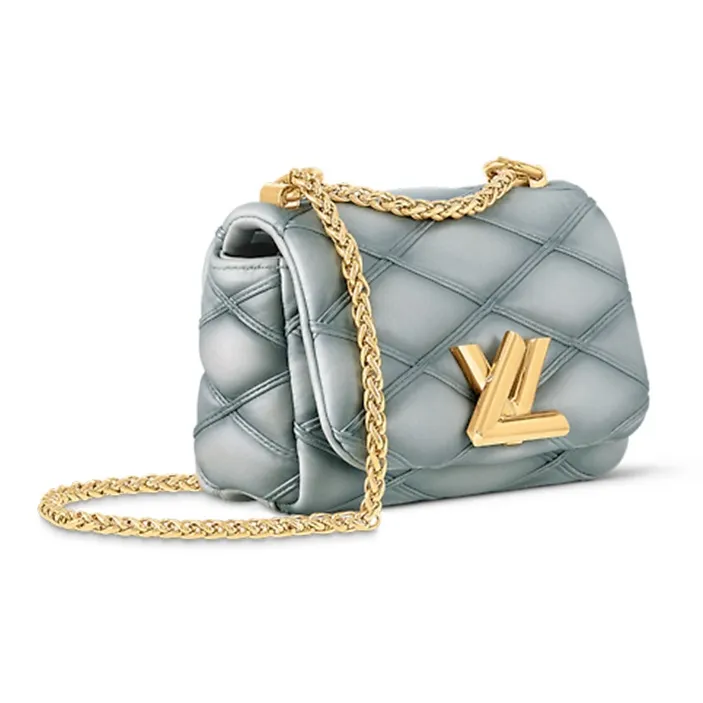 LOUIS VUITTON Pico GO 14 Leather Crossbody Bag, Shoulder Bag Regular Women's Light Gray-1