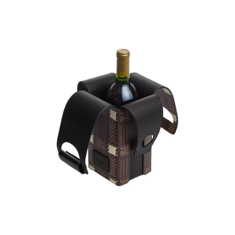 COACH Carrier Canvas With Leather Wine Bag Handbag Unisex Bronze & Black-4