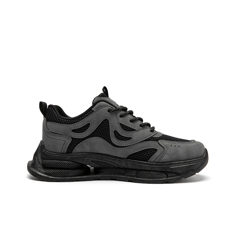 WARRIOR Chunky Sneakers Men Low-Top Dark Gray - POIZON