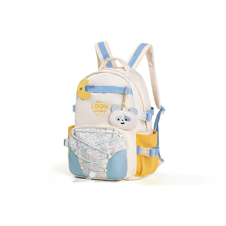 Sound For Life Polyester Backpack Large Size Women's Ecru-7