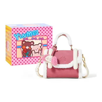 Sound For Life Synthetic Leather Satchel Bag Crossbody Handbag Women's Rose Red/Brown
