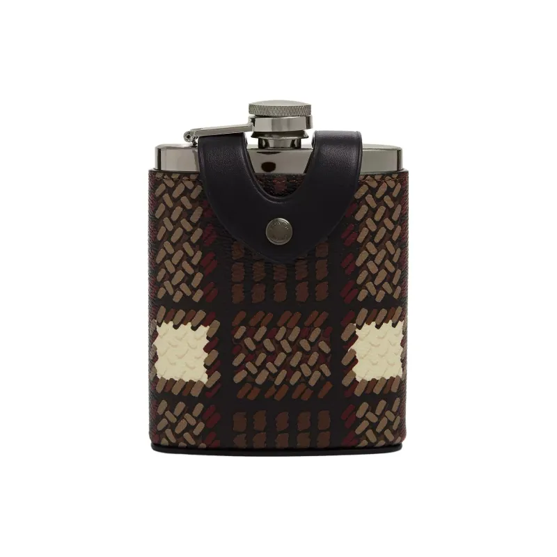 COACH Coated Canvas With Smooth Calfskin Burner Storage Bag Unisex Bronze & Black Multicolor-0