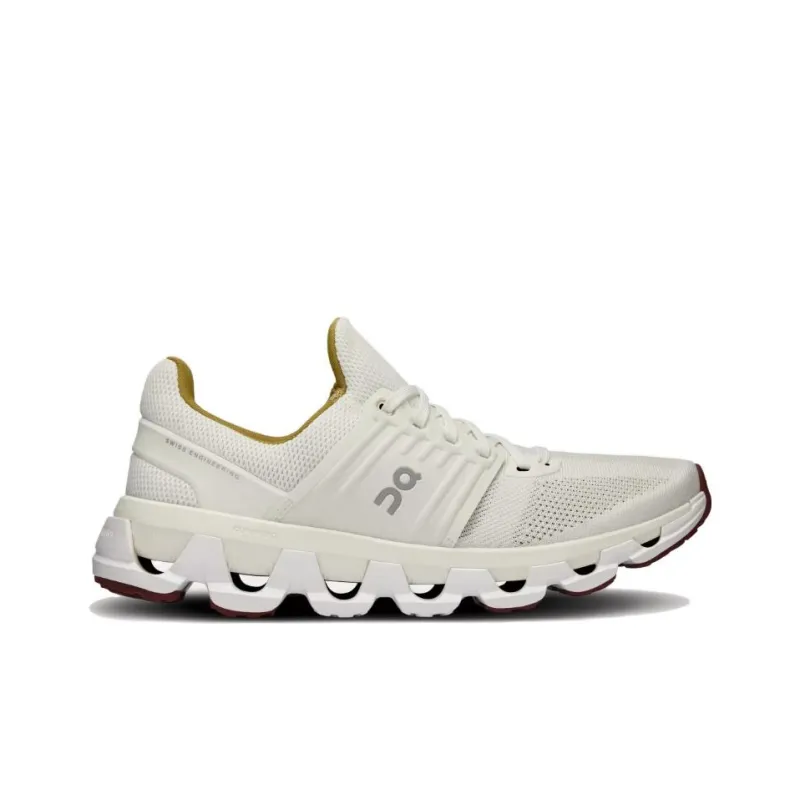 On Cloudswift Cushioning Wear Resistant Low Top Training Running Shoes Women's White Green-1