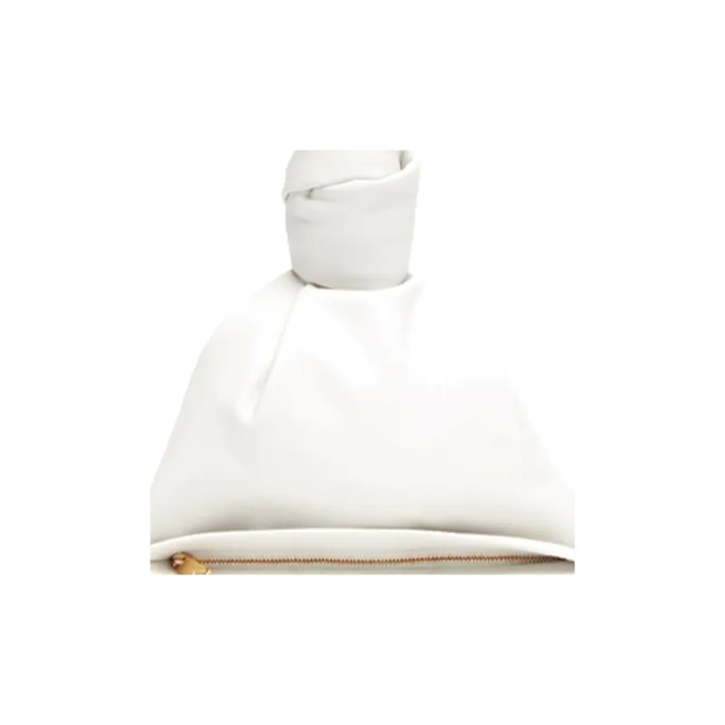 Bottega Veneta Calfskin Clutch Handbag Mini Women's White-3