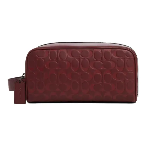 COACH Travel Kit Storage Bags Burgundy