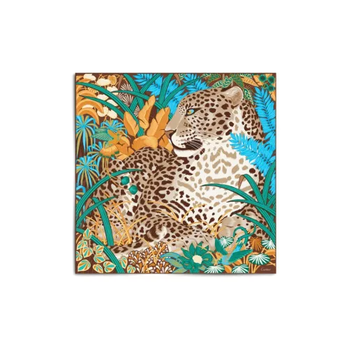 CARTIER Silk Scarves Women's Multicolor