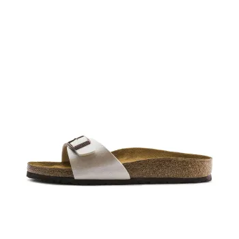 Birkenstock Slide Slippers Women's Pearl White Regular