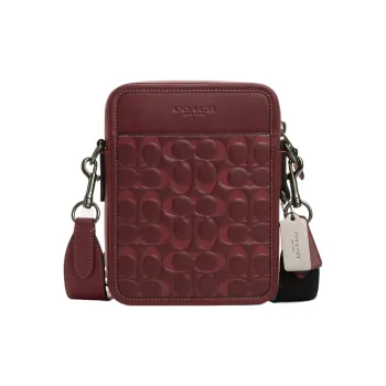COACH Sullivan Calfskin Shoulder Bag, Crossbody Bag Small Size Women's Burgundy