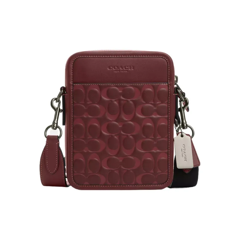 COACH Sullivan Calfskin Shoulder Bag, Crossbody Bag Small Size Women's Burgundy-0